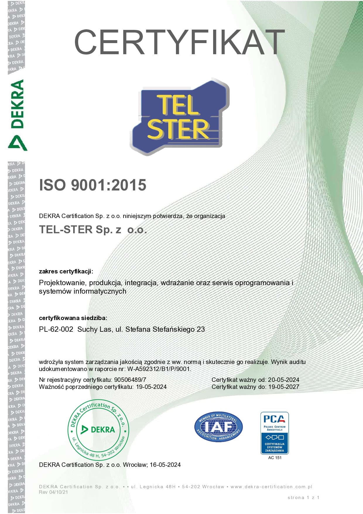 ISO 9001:2015 - System Zarządzania Jakością